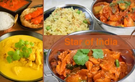 $10 for $20 Worth of Authentic Indian Cuisine and Drinks at Star of India - Primary Image
