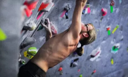 Three Rock-Climbing Day Passes with Shoe Rental or One-Month Membership at First Avenue Rocks (Up to 54% Off) - Primary Image