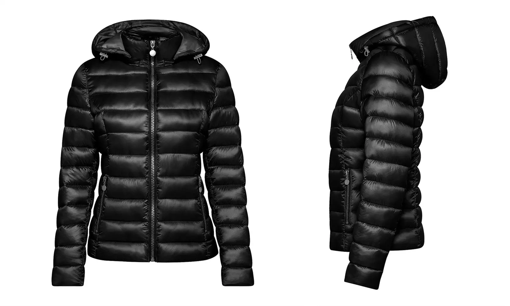 Chaqueta negra con capucha - Second Medium