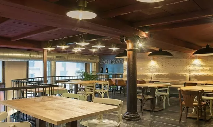 Menú Génova con entrante, principal, postre y bebida