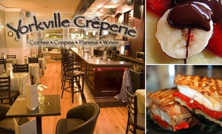 $15 for $30 Worth of Sweet and Savory Crêpes and Drinks at Yorkville Crêperie - Primary Image