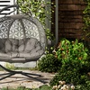 Image 6: Outsunny Outdoor Double Hanging Chair with Cushion