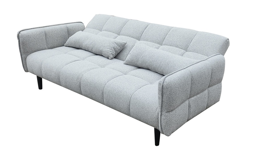 Image 14: DS Living Bello 2 Seater Sofa Bed in Grey or Silver
