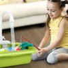 Image 1: DEAO Green Frog Kitchen Play Sink with Running Water 