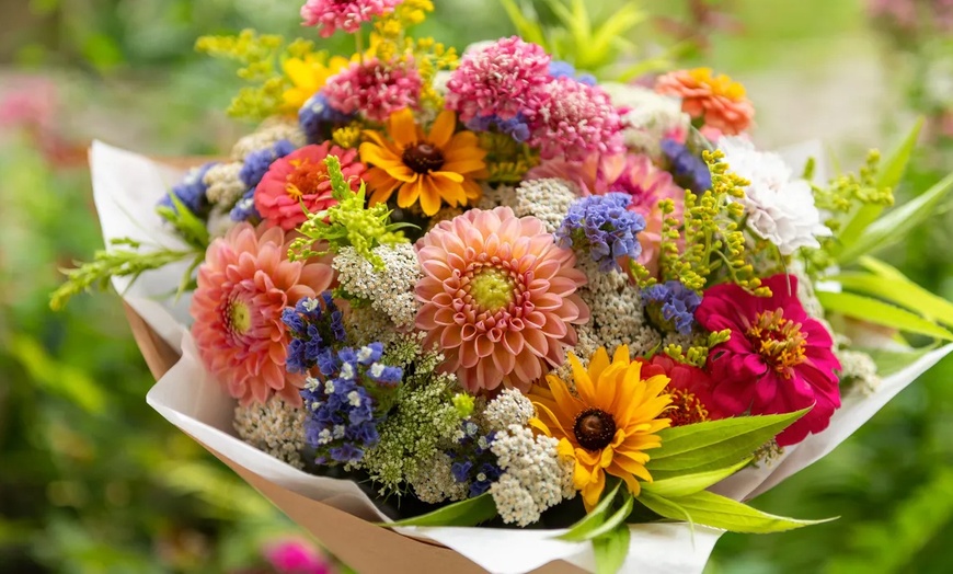 Image 3: Wedding Florals with Wild Flower or Semi-Custom Wedding Bouquet