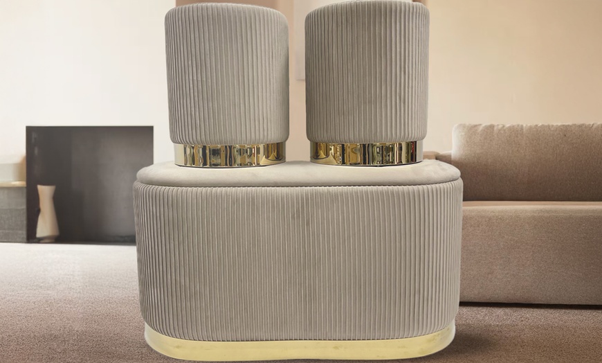 Image 5: Lot de 3 poufs modèle "Pouffi"