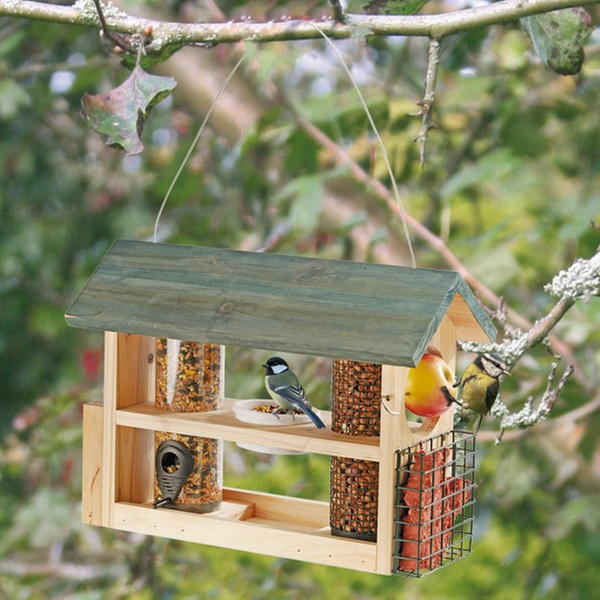 Wooden Bird Feeding Station Groupon