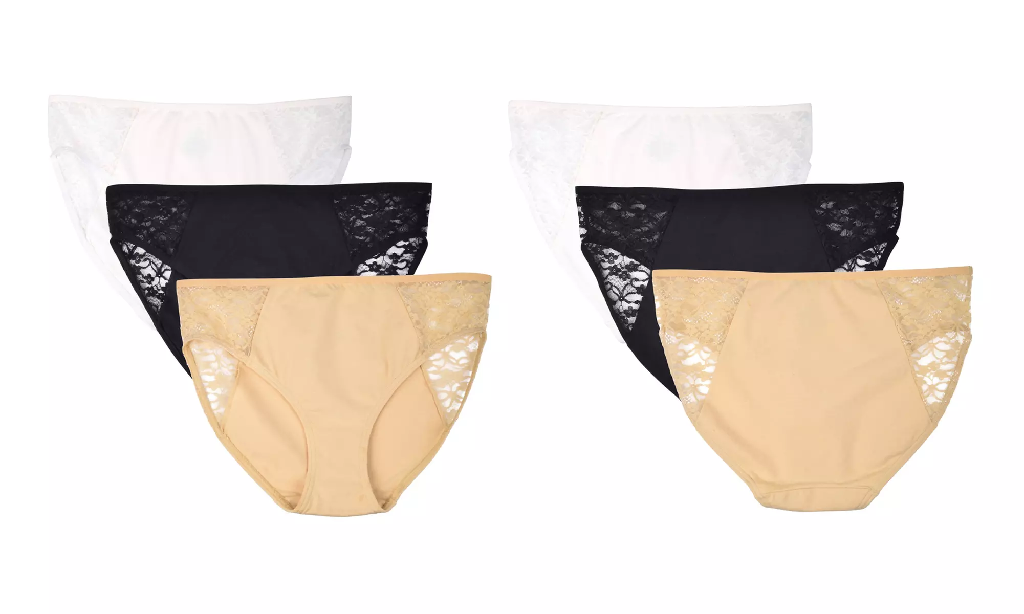 Donna L'oren Women's Panties 6-Pack S-XL- Bikinis or Hi-cuts