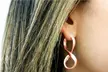 Italian Solid Sterling Silver Infinity Hoop Earrings - Second Medium