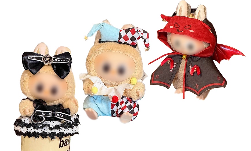 Image 1: 1 o 3 mini outfit per pupazzi Labubu