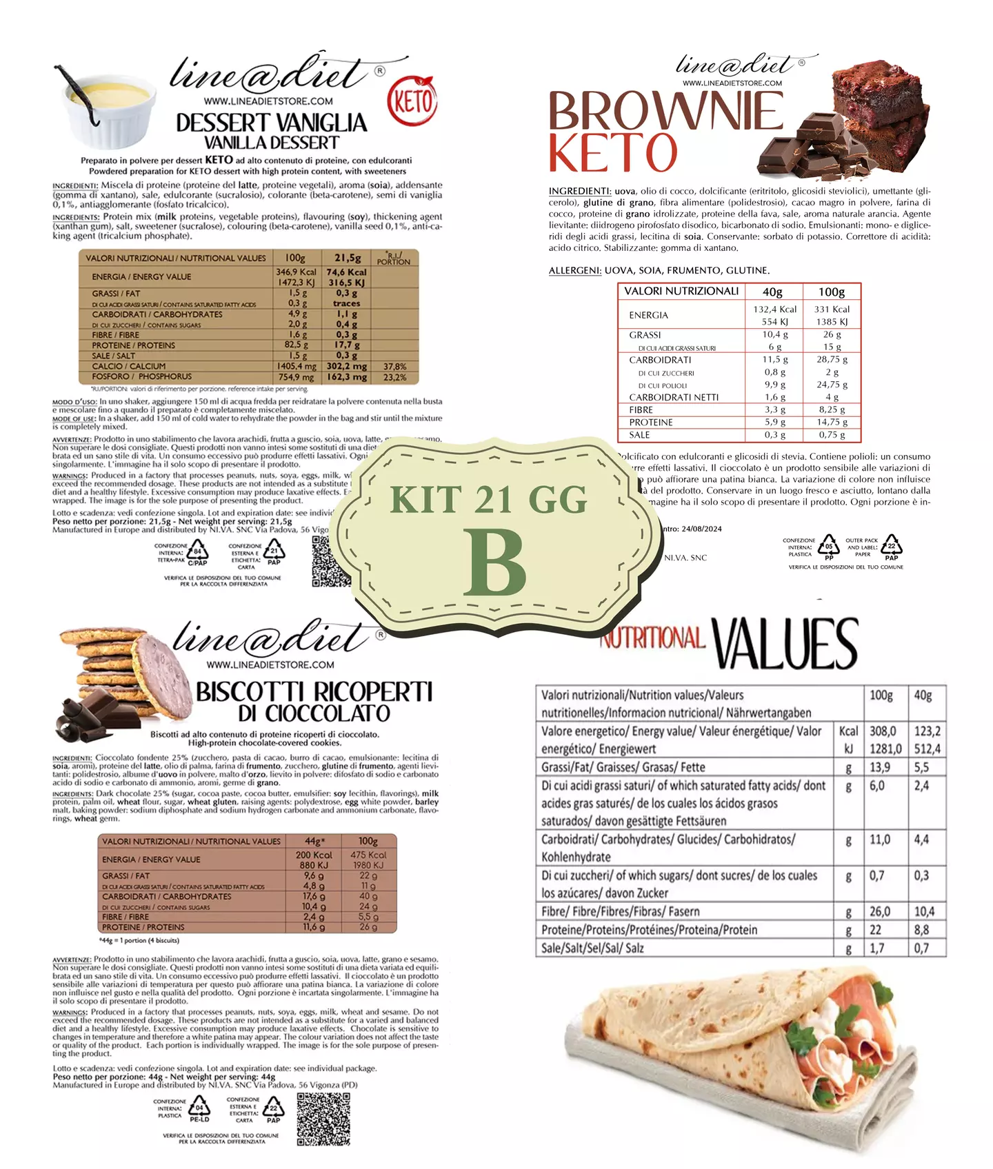 Line@ 21-Tage-Keto-Diät-Box mit 70 Gerichten (50 € / kg)