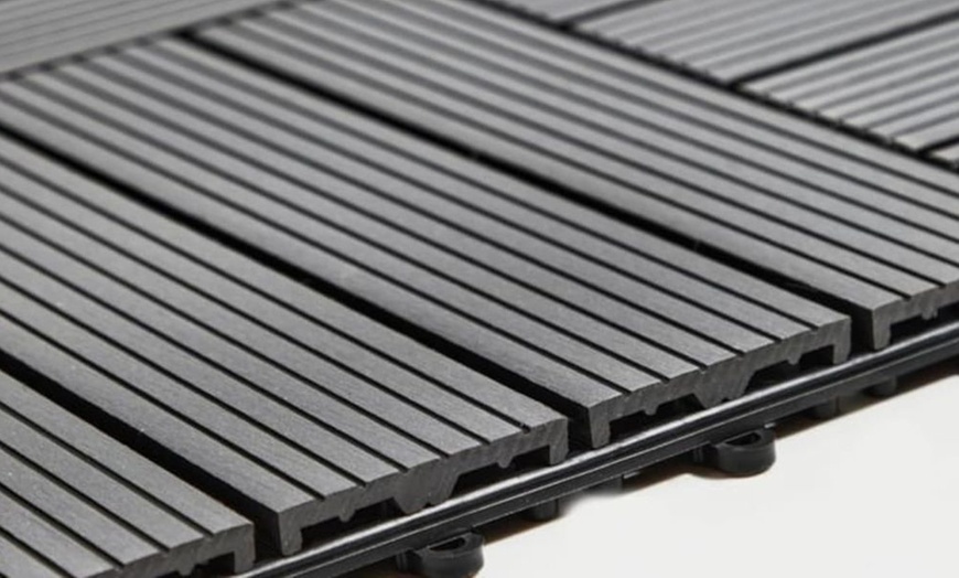 Image 5: Up to 50 Packs of Non-Slip Decking Tiles - Grey or Brown