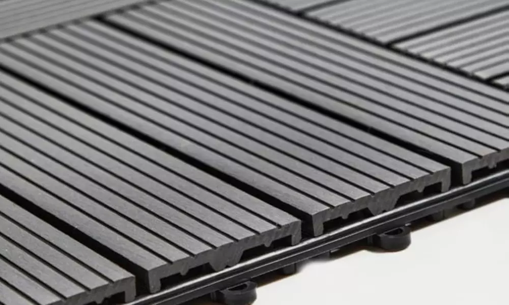 Up to 50 Packs of Non-Slip Decking Tiles - Grey or Brown