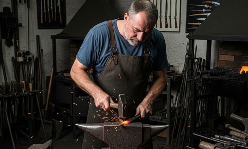 Curso para crear un cuchillo en forja con snacks y refresco para 1 o 2
