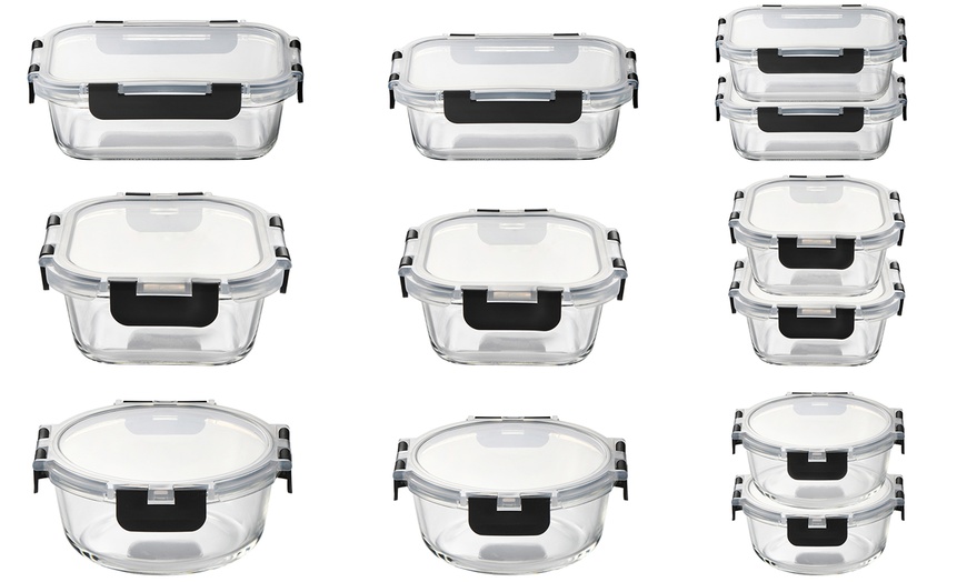 Image 7: 12 contenitori in vetro borosilicato con coperchi