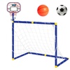 Image 8: 2-in-1 Basketball Hoop and Football Set