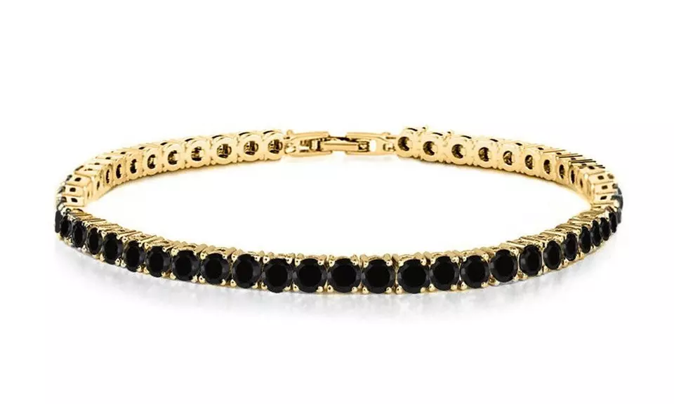 Round Cut Tennis Bracelet Made With Crystals From Swarovski Multiple Options