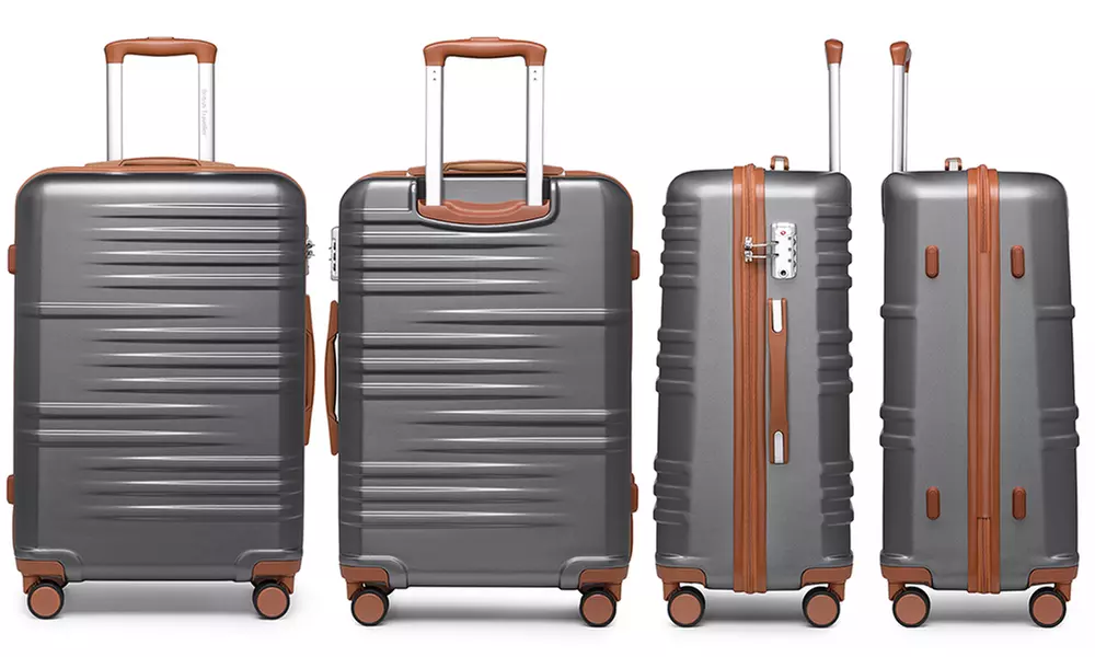 KONO Up to Three Hard Shell Suitcases With TSA Locks