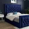 Image 10: DS Living Kingston Upholstered Soft Velvet Bed