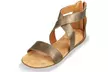Floopi Women's Summer Criss-Cross Gladiator Ankle-Strap Flat Sandals with Back Zipper - Second Medium