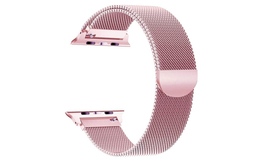 Image 3: Mesh Milanese Loop Replacement Wrist Band Stainless Steel Strap For Apple Watch