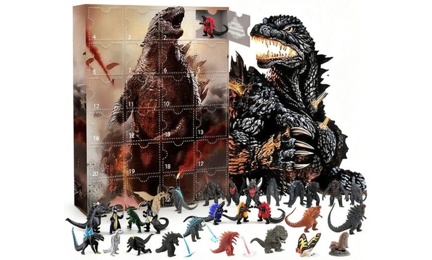 Image 2: Calendario dell'avvento con 24 godzilla