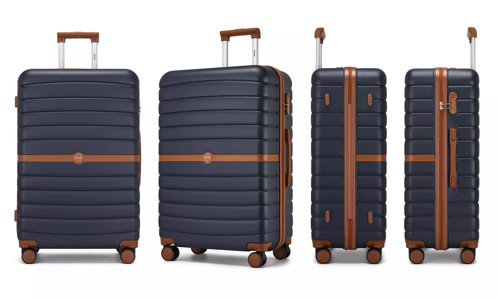 Ideal For Family Travel: KONO 1 or 3-Piece PC Luggage