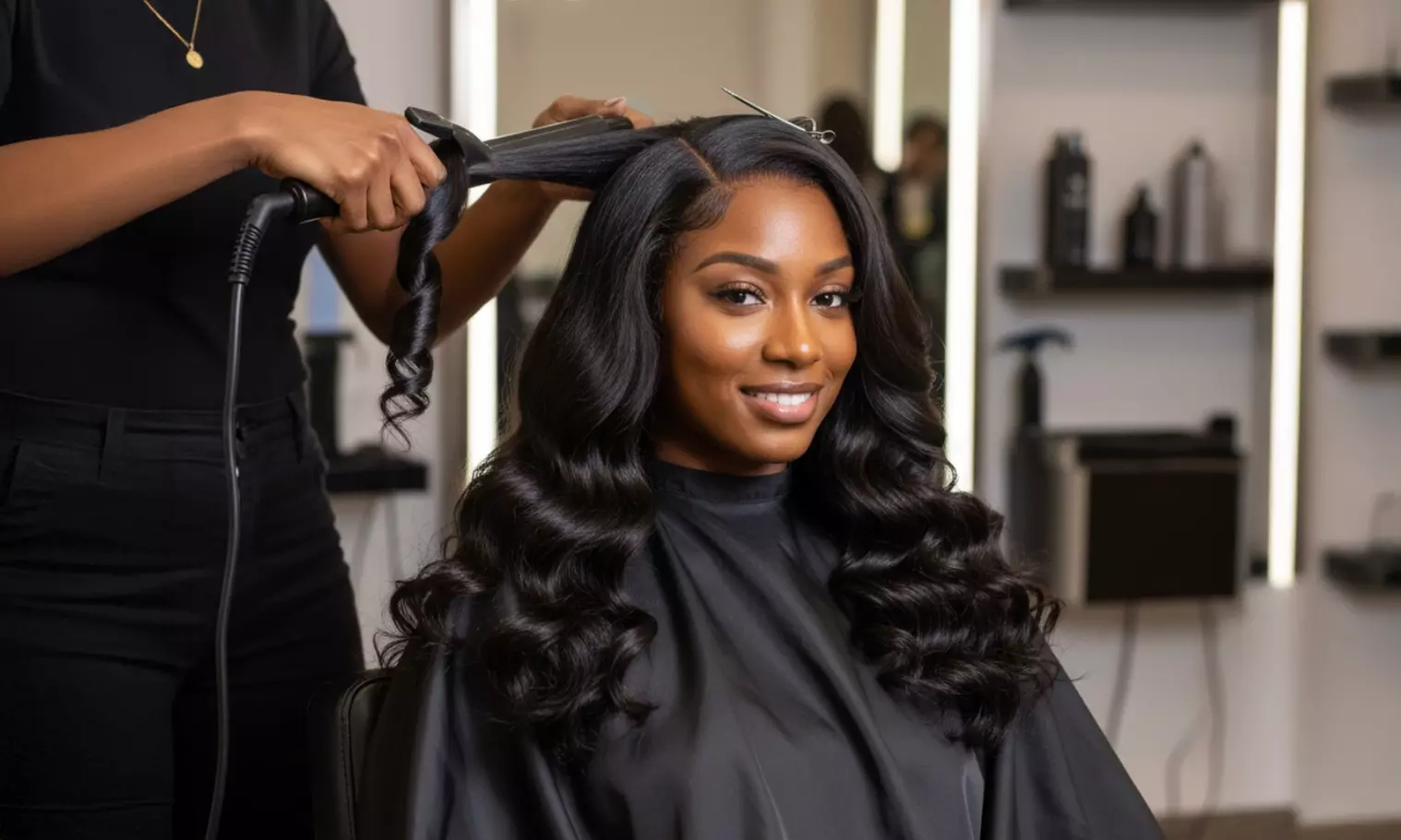 Shampoo, Blowouts, And Sew-In Takedown, or Flatiron Services