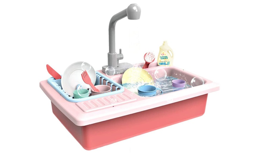 Image 2: Kids' Pretend Kitchen Sink Playset