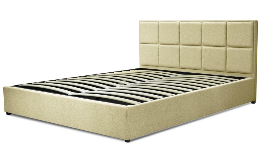 Image 15: Lit coffre Florence tissu, matelas ''Cosmos'' en option