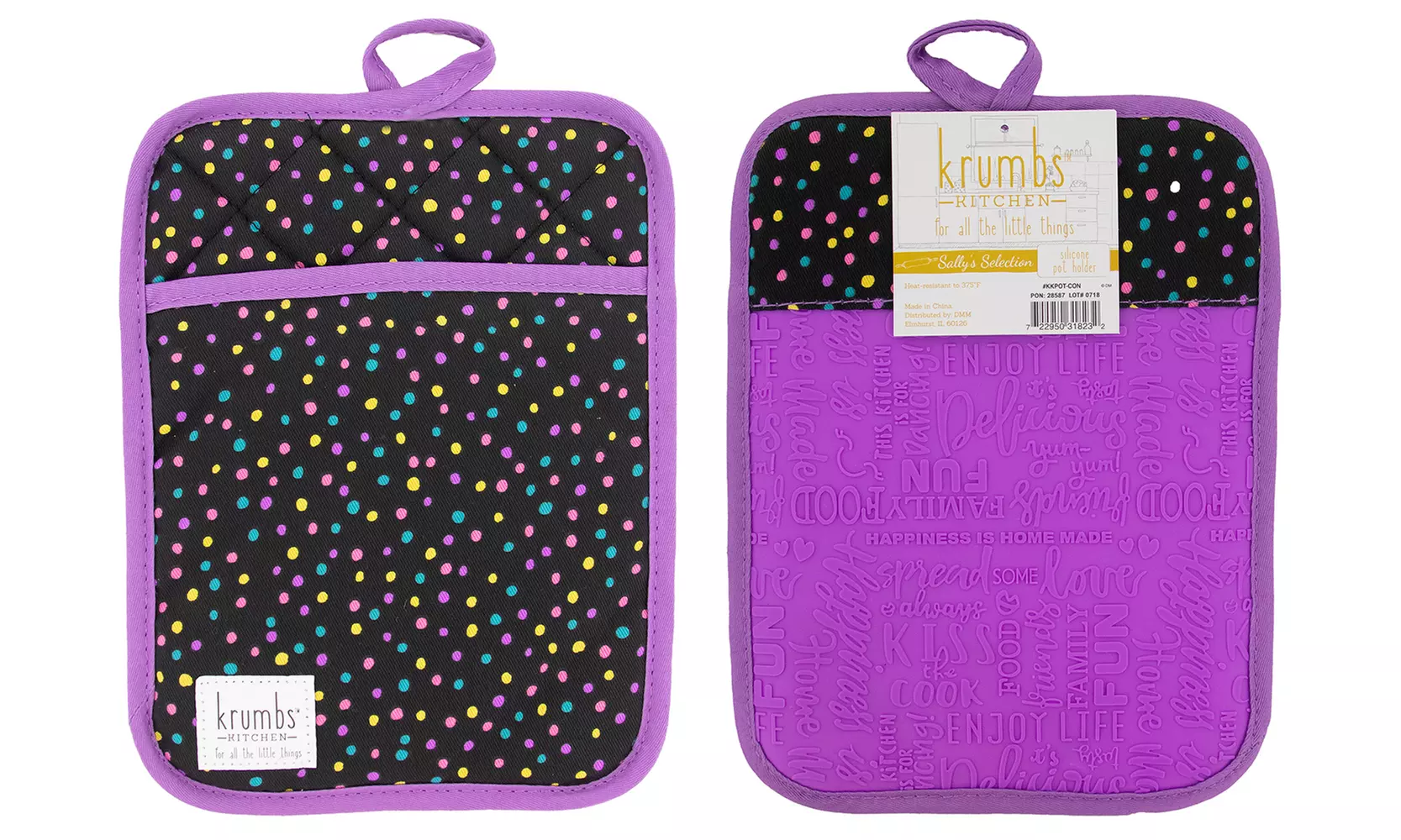 Krumbs Kitchen Designer Collection Silicone Pot Holders - Second Medium