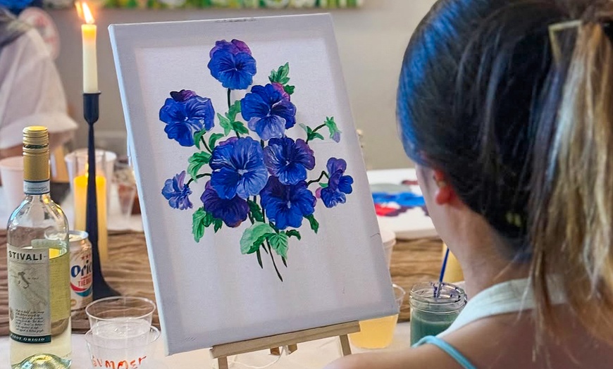 Image 1: Explore Creativity w/ 2-Hour BYOB Canvas Painting for 1, 2 or 4 People