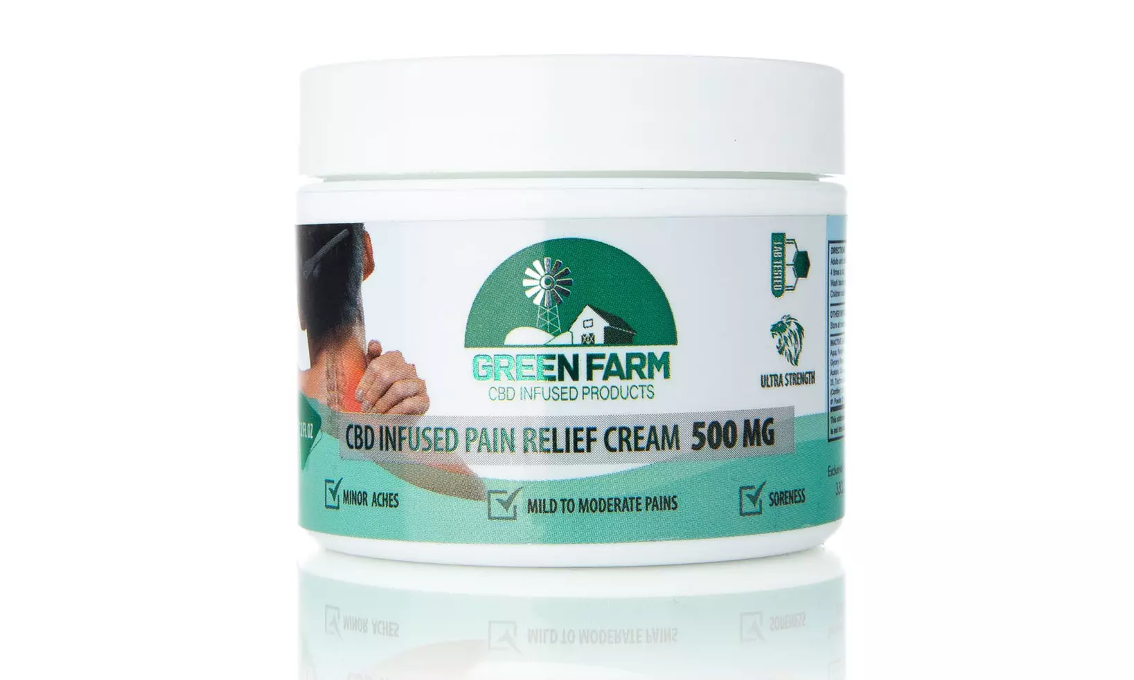 Ultra Strength CBD Menthol & Camphor Pain Relief Cream 500MG from Green Farm