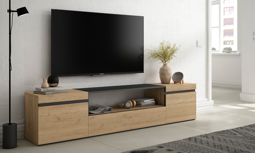 Image 21: Mueble TV avec cheminée électrique ou espace de rangement