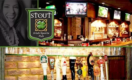 $10 for $25 Worth of Pints, Fish and Chips, and More at Stout Irish Sports Pub - Primary Image
