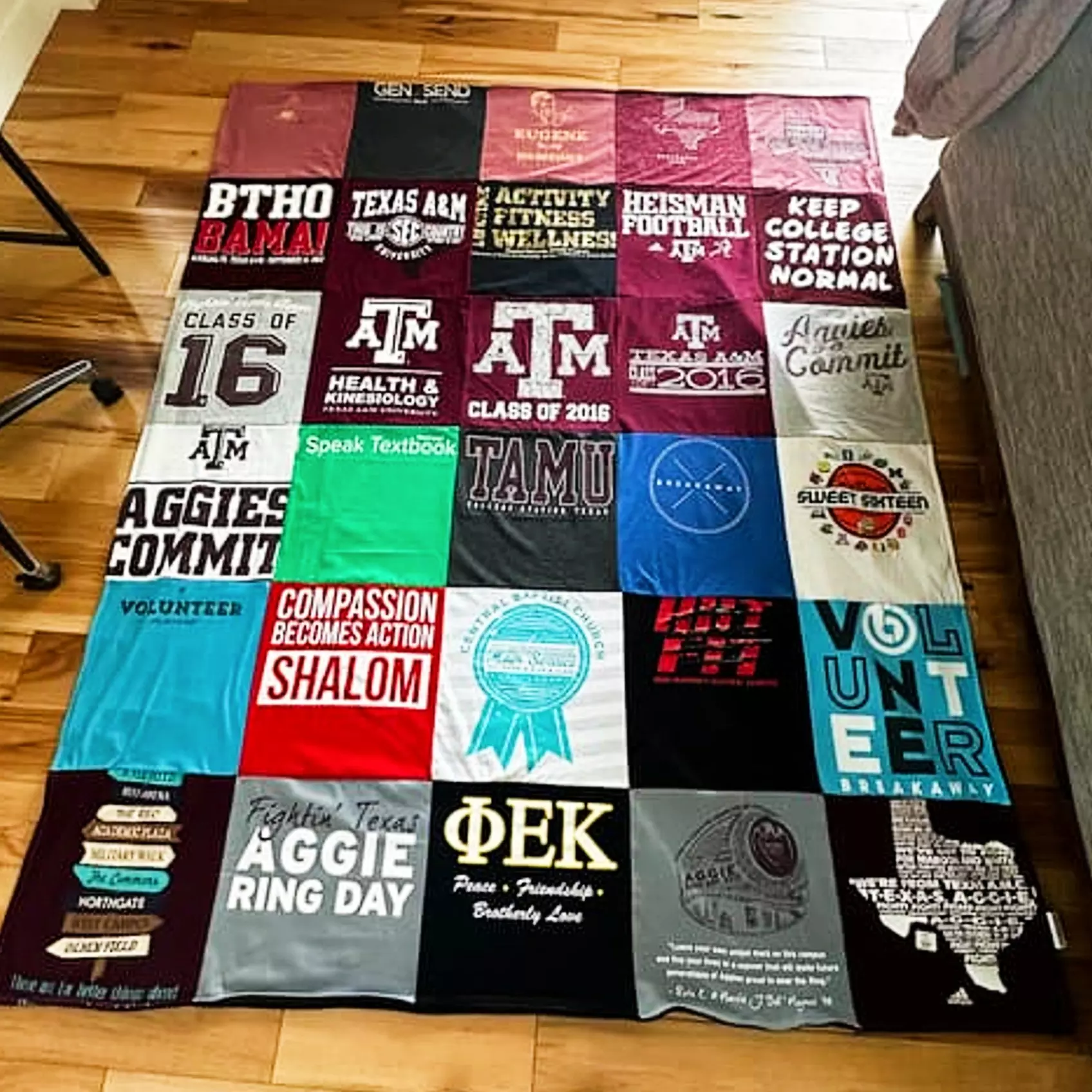 Custom T-Shirt Memory Blankets & Quilts | Made in the USA | From My T-shirt Blanket, Inc