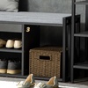 Image 6: HOMCOM Shoe Storage Bench with Padded Seat and Boot Shelf