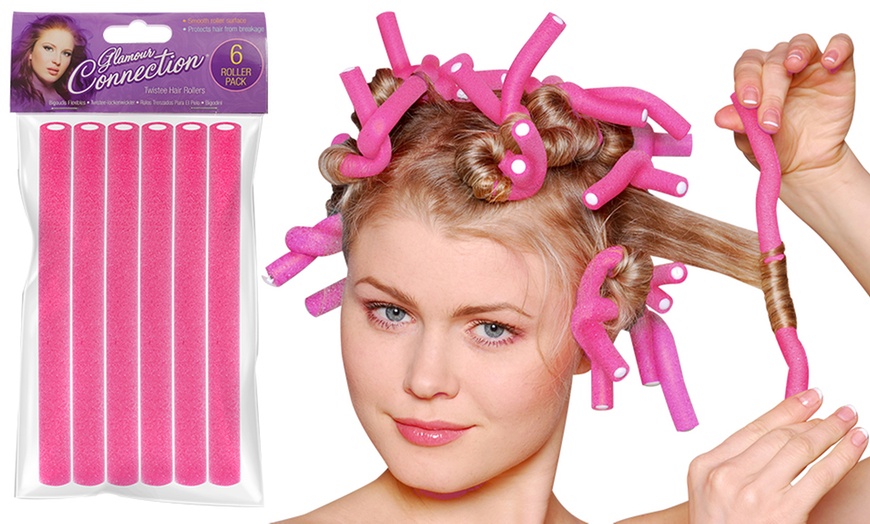 Image 1: 6 Twistee Hair Rollers