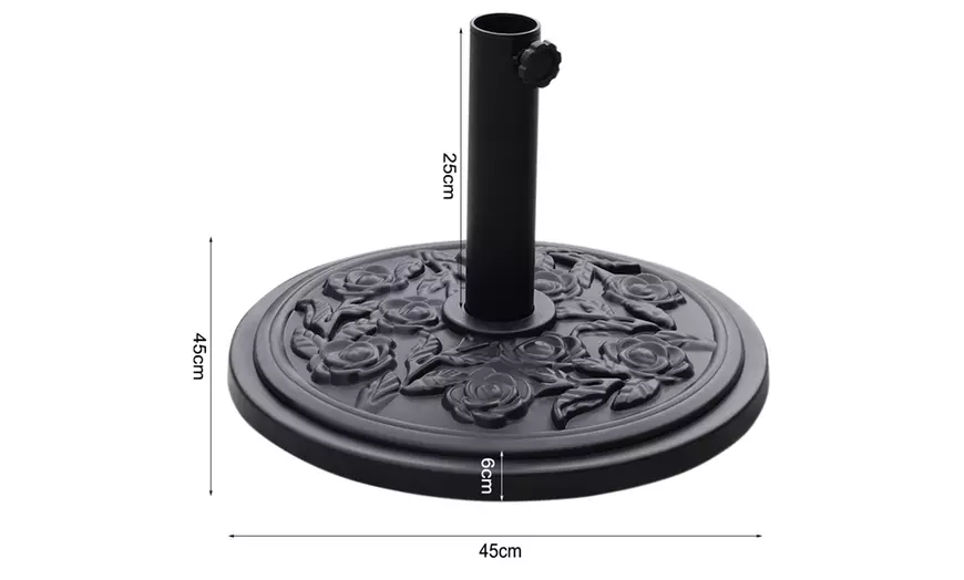 Image 17: Rotatable Solar Strip Lighting Umbrella with Fillable Base