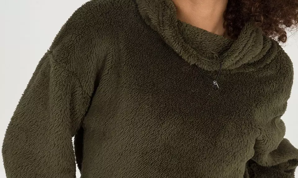 Pull Teddy coll roulé QED London pour femme - Second Medium