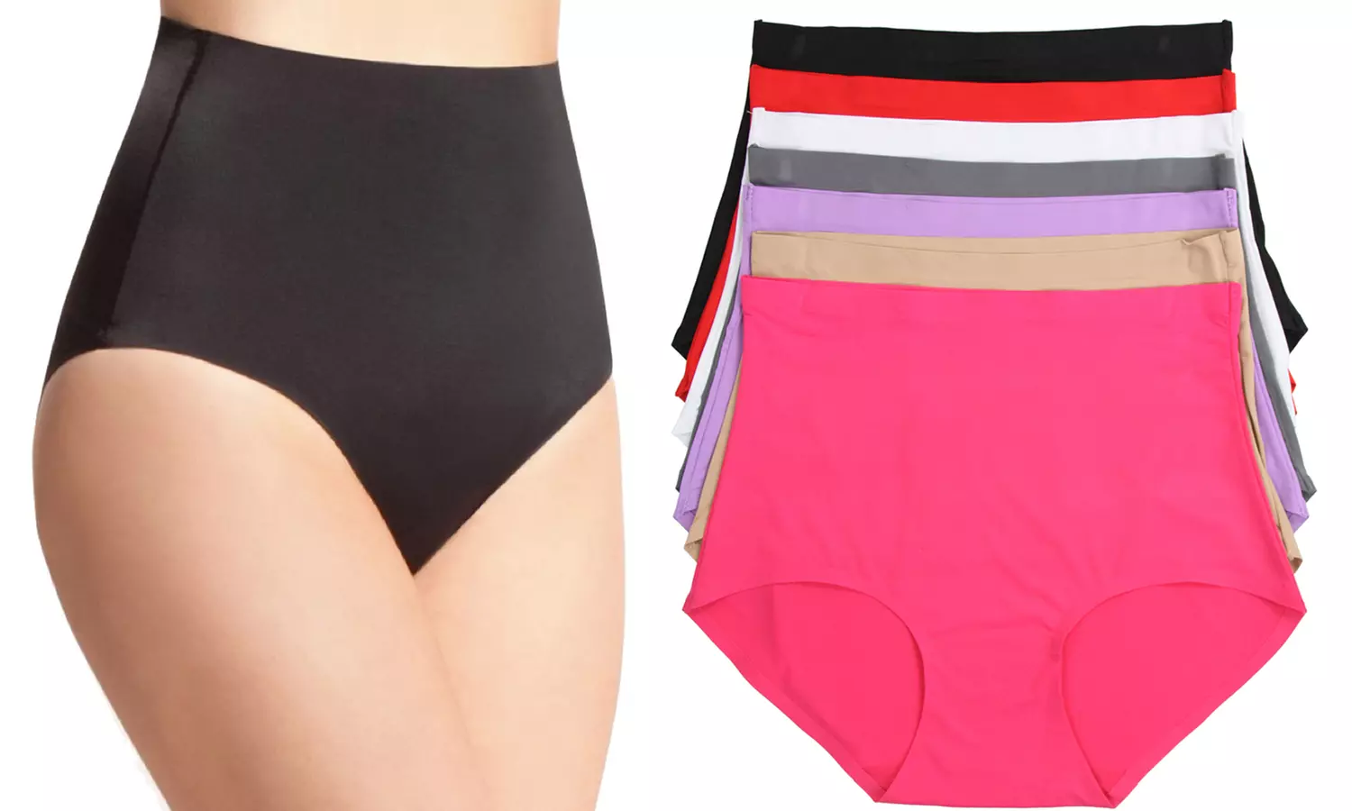 Women's Laser-Cut Microfiber Tummy Control Briefs (6-Pack) - Primary Image