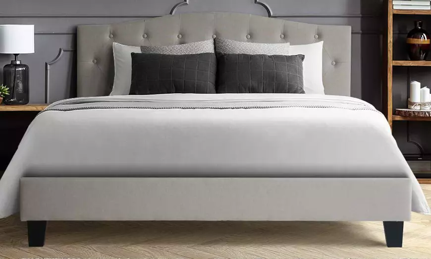 Image 27: Contemporary Plush Bed Frame