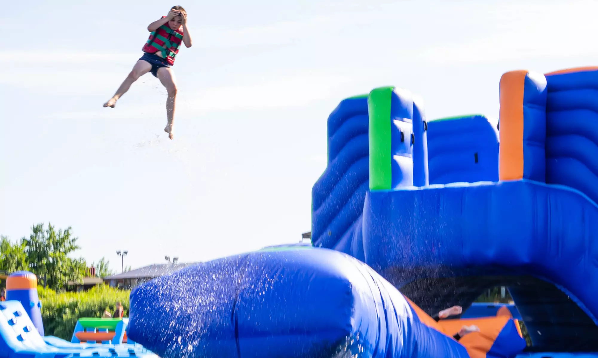 Enjoy Inflatable Aqua Park Entry on an Idyllic Lake in Essex