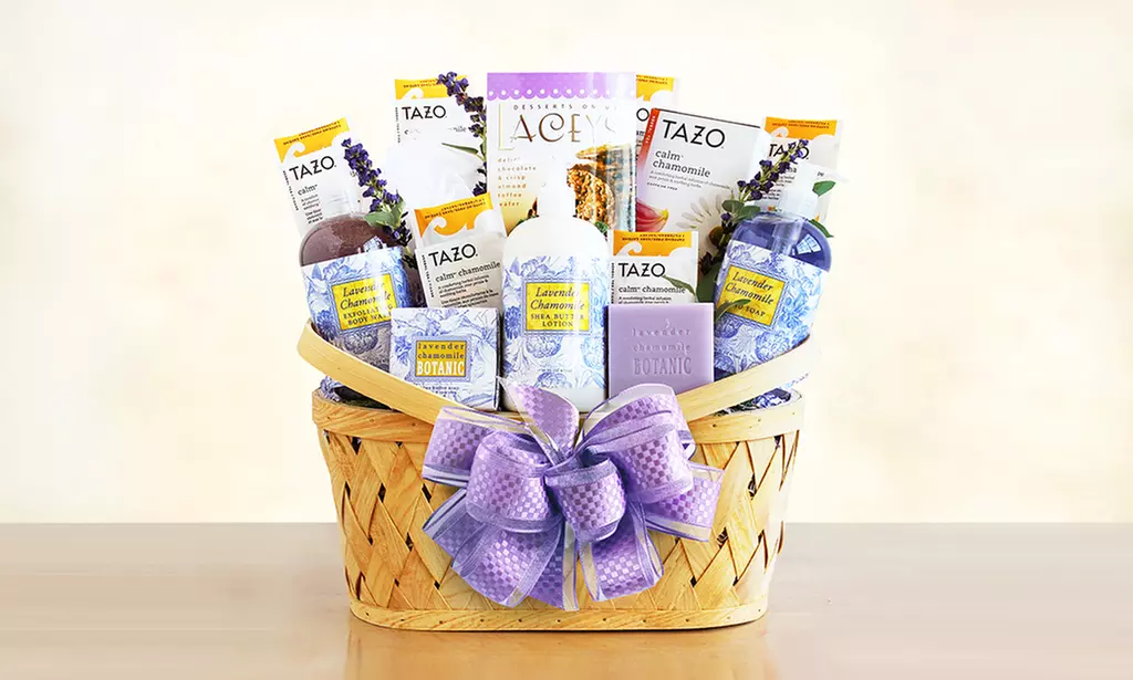 Luxurious Lavender Retreat Spa Gift Basket by California Delicious - Primary Image