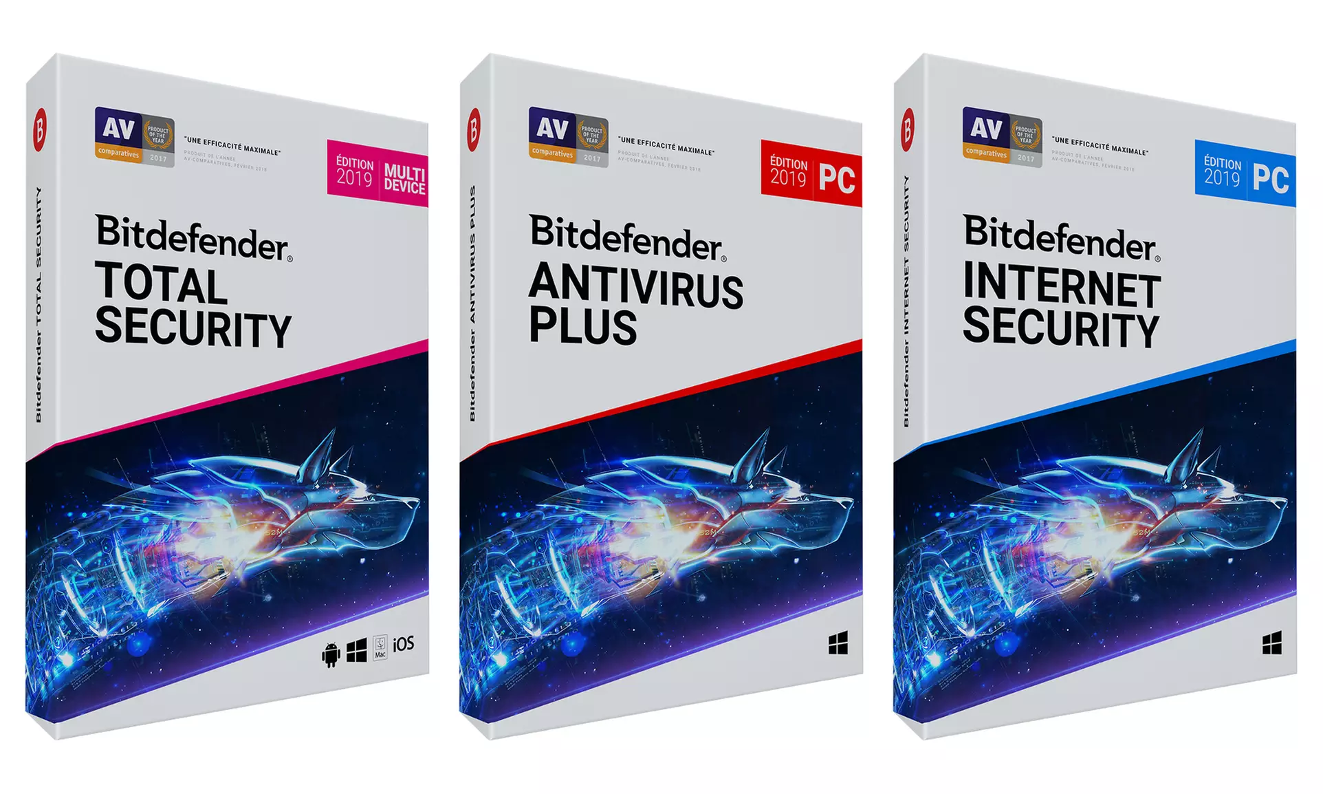 Logiciel Anti-Virus Bitdefender, 1 an d'utilisation pour 1, 2 ou 3 appareils au choix - Primary Image