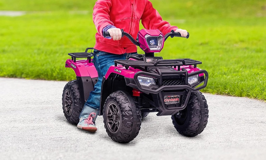 Image 6: HomCom Electric Ride-On Quad Bike for Kids