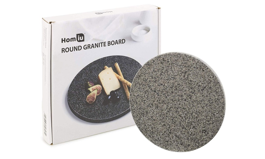 Image 1: Round Granite Chopping Board