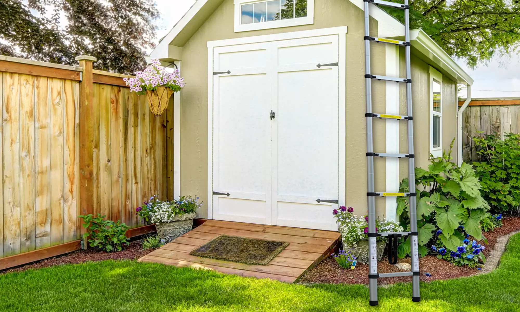 Échelle télescopique en aluminium rétractable de Herzberg