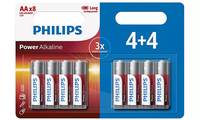 24, 32, 48 oder 72 Philips Power Alkaline AA- oder AAA-Batterien - Second Medium