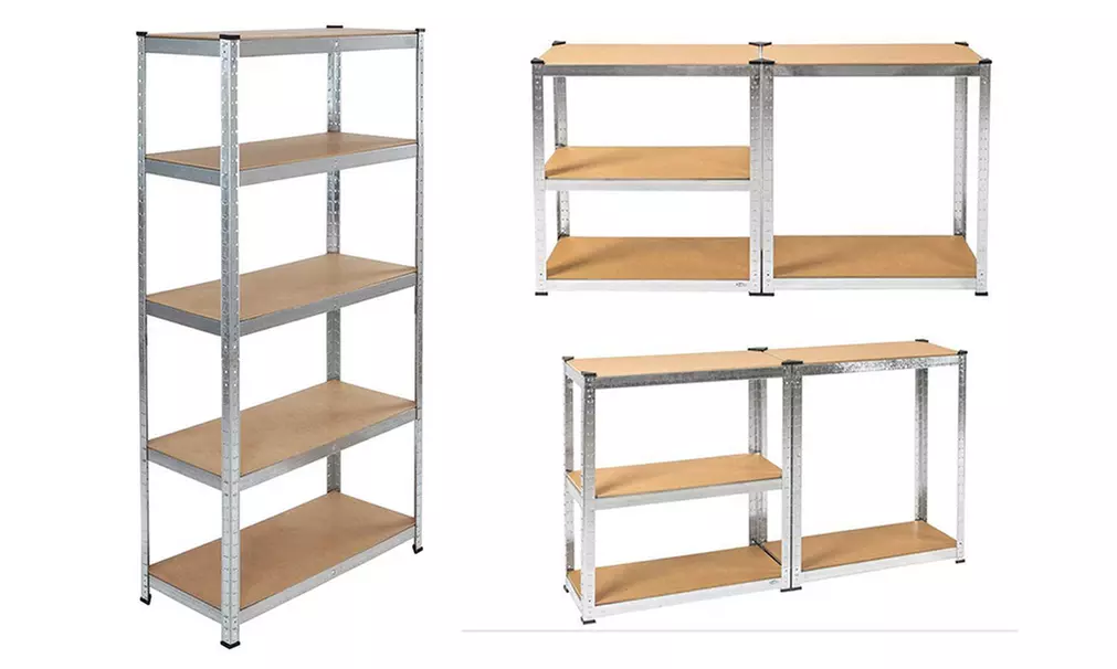 Scaffale per cantina in metallo e legno Bakaji